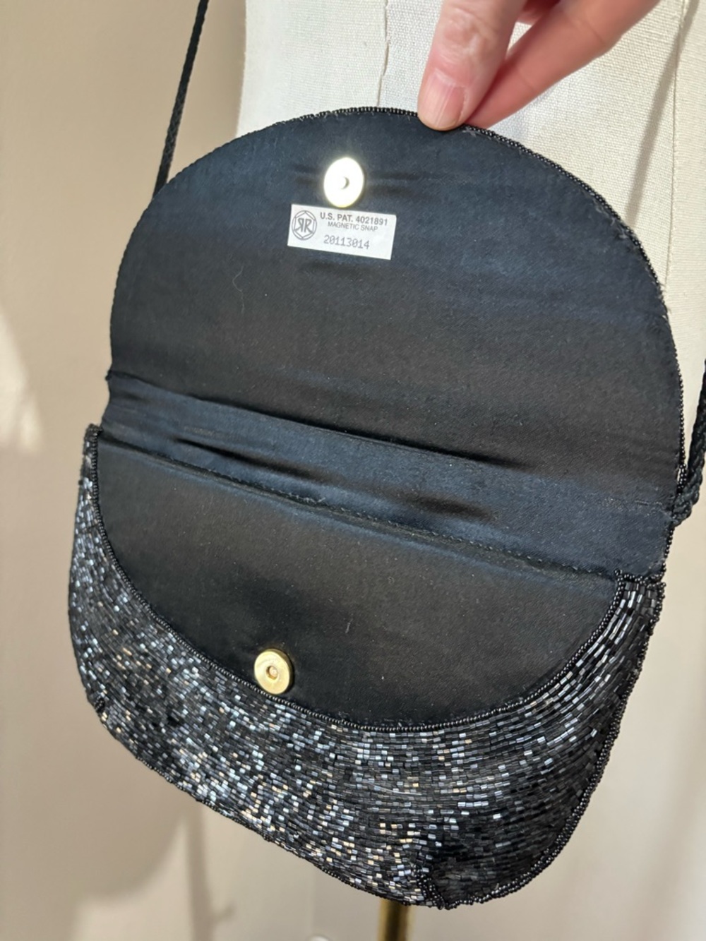 Vintage Crossbody Purse Bag Lot Beaded Leather Tapestry Casino Evening - Picture 6 of 16
